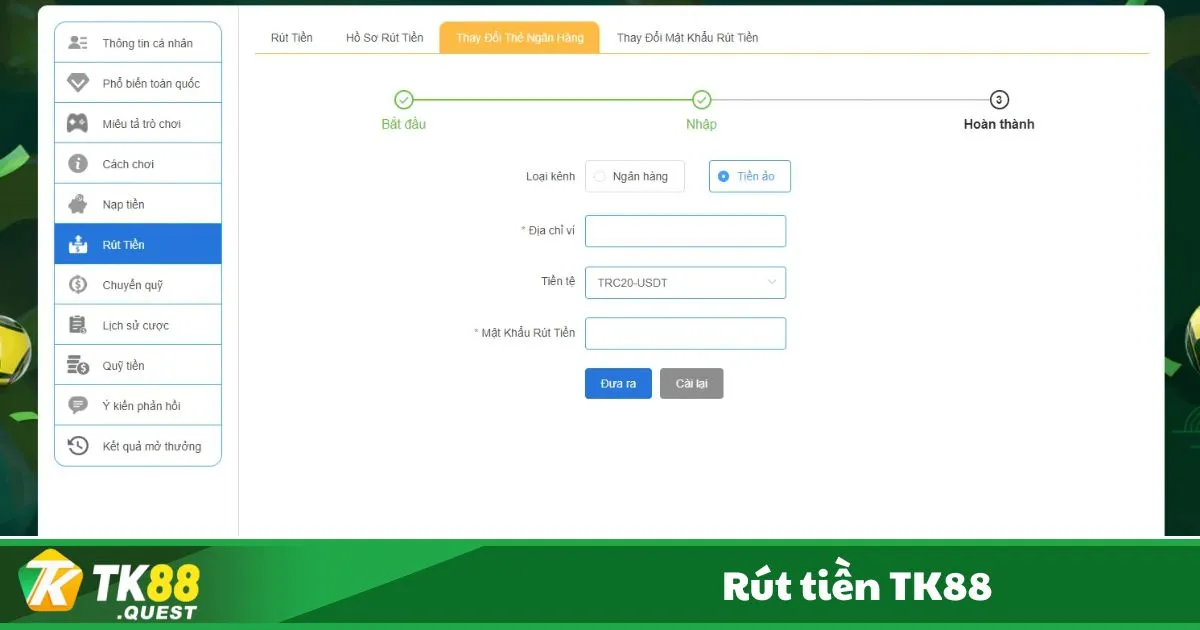 Hướng Dẫn Rút Tiền TK88 Chỉ Trong Vài Bước Đơn Giản