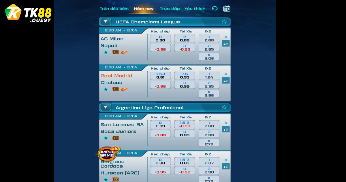 Cá cược bóng đá TK88 có gì đặc biệt?