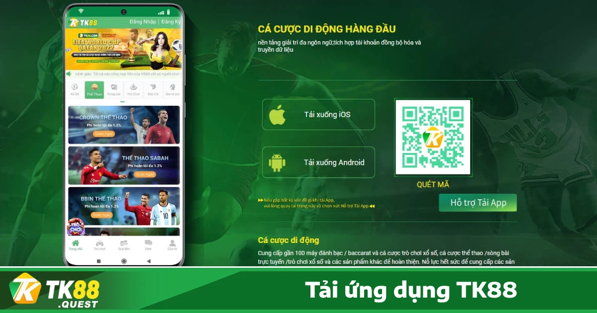 Ứng Dụng TK88 – Trải Nghiệm Cá Cược Đỉnh Cao Trên Mobile